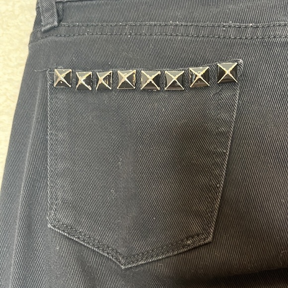 Blank NY Womens Black Denim Jeans Grommets Size 27 - Picture 5 of 10